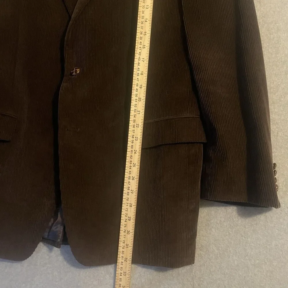 Lauren Ralph Lauren Men's Brown Corduroy Blazer 42L Two-Button Notch Lapel